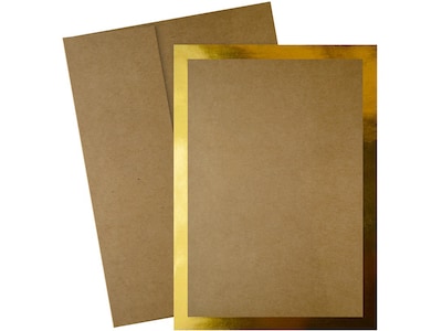 Great Papers! Everyday Stationery Kit, Kraft Gold, 20/Pack (2020015)