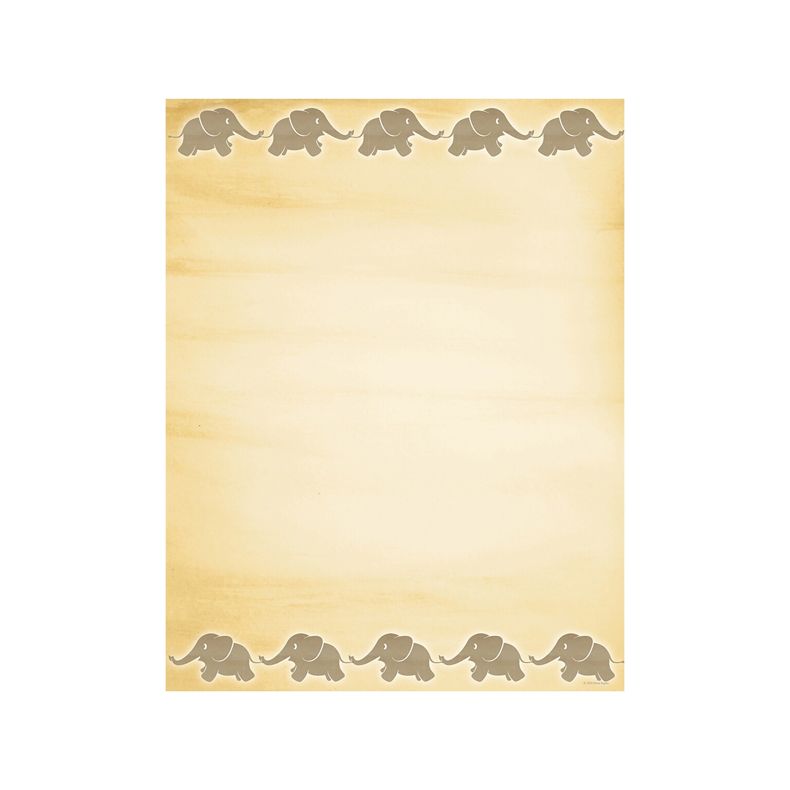 Great Papers! Everyday Letterhead, Baby Elephants, 80/Pack (2020021)