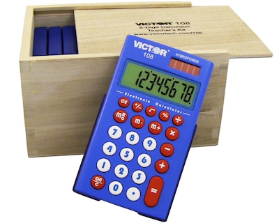 Victor 108TK 8-Digit Pocket Calculator, Multicolor, 10/Pack (108TK)