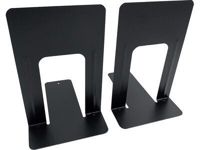 Huron Steel Book Ends, 9.25"H, Black (HASZ0039)