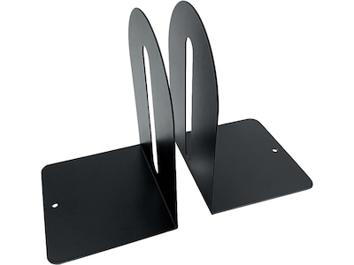 Huron Steel Book Ends, 7.25H, Black (HASZ0089)