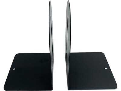 Huron Steel Book Ends, 7.25"H, Black (HASZ0089)