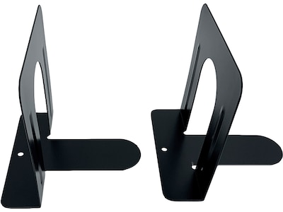 Huron Steel Book Ends, 4.75H, Black (HASZ0038)