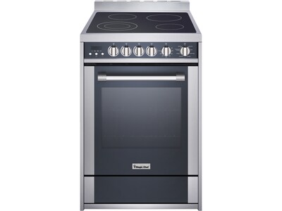 Magic Chef Electric Range 2.2 Cu. Ft., Stainless Steel/Black (MCSRE24S)