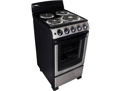Danby 2.3 Cu. Ft. Electric Range, Black/Stainless Steel (DER202BSS)