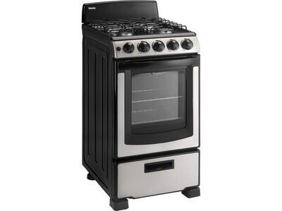 Danby 2.3 Cu. Ft. Gas Range, Black/Stainless Steel (DR202BSSGLP)