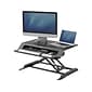 Fellowes Lotus LT 32"W Manual Adjustable Standing Desk Converter, Black (8215001)