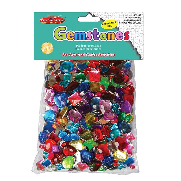 Creative Arts Acrylic Gemstones, Assorted Styles and Colors (CHL59100)