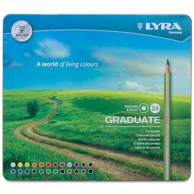 Lyra Graduate Colored Pencils, Assorted Colors, 24/Box (DIX2871240)