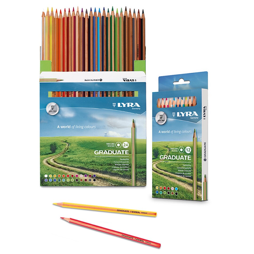 Lyra Graduate Colored Pencils Assorted Colors 24 Box Dix2871241 Quill Com