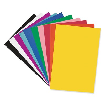 Pacon Class Pack Paper Poster Board, 22" x 28", Assorted Colors, 50 Sheets (PAC0076347)