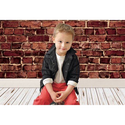 Dixon Ella Bella Photography Backdrop Paper, 48" x 12', Aged Red Brick, 4 Rolls (PAC2516)