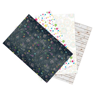 Dixon Ella Bella Photography Backdrop Paper, 48 x 12, Assorted Birthday, 4 Rolls (PAC2534)