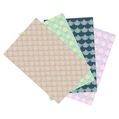 Dixon Ella Bella Photography Backdrop Paper, 48 x 12, Assorted Scallop, 4 Rolls (PAC2539)