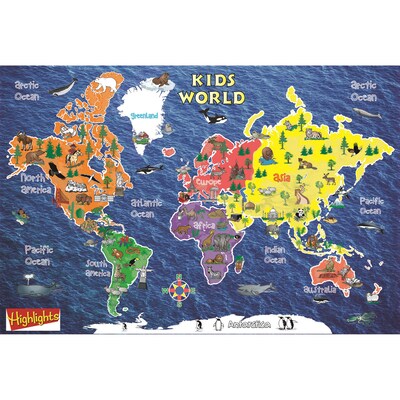 Replogle Kids World Peel & Stick Wall Map, 42" x 30" (RE-72161)