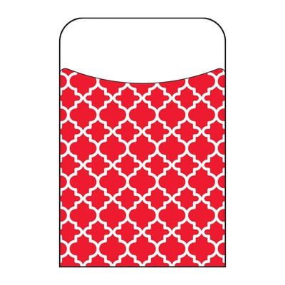 TREND Enterprises Terrific Pockets Moroccan Red Library Pockets, 250/Pack (T-77019BP)