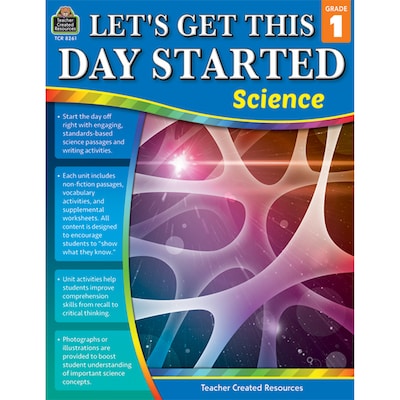 Teacher Created Resources Lets Get This Day Started: Science Workbook for Grade 1 (TCR8261)
