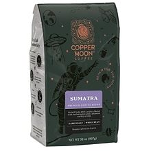 Copper Moon Sumatra Dark Whole Bean Coffee, Dark Roast, 2 Lb. (260144-BAG)