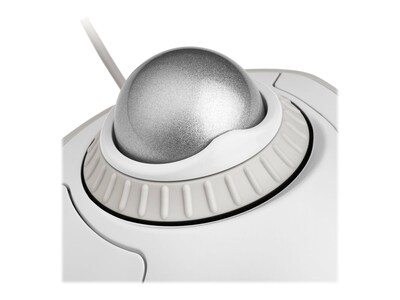 Kensington Orbit Ergonomic Ambidextrous Trackball USB Mouse, White (K72500WW)