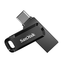 SanDisk Ultra Dual Go 128GB USB 3.1 Gen 1 / USB-C Flash Drive, Black (SDDDC3-128G-A46)