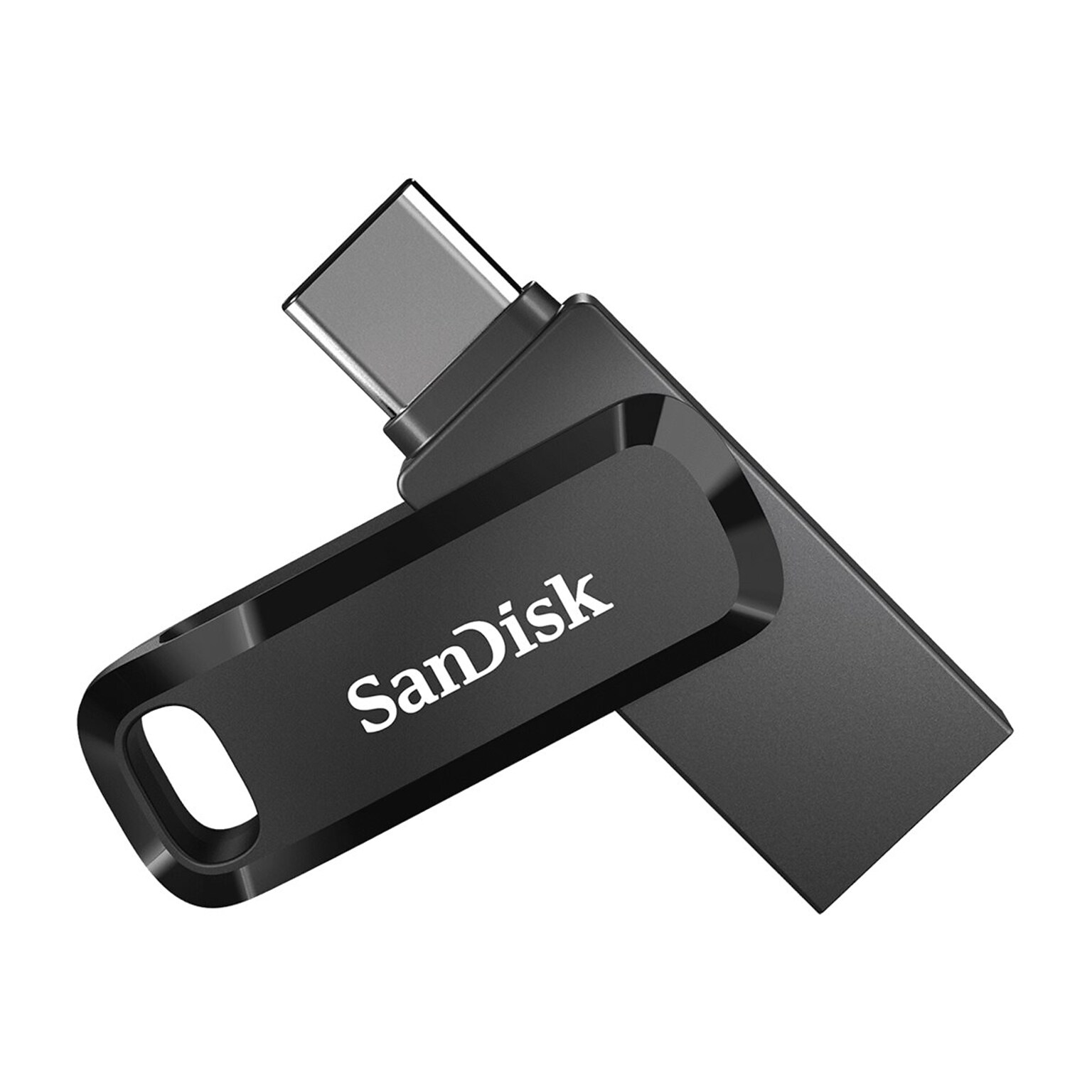 SanDisk Ultra Dual Go 128GB USB 3.1 Gen 1 / USB-C Flash Drive, Black (SDDDC3-128G-A46)