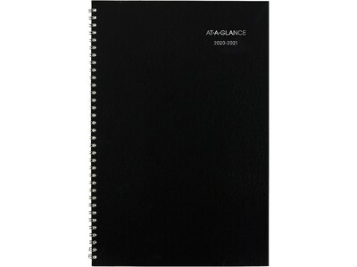 2020-2021 AT-A-GLANCE 8 x 12 Academic Planner, DayMinder, Black (AY20021)