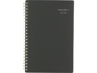 2020-2021 AT-A-GLANCE 5 x 8 Academic Planner, DayMinder, Charcoal (AYC200-45-21)