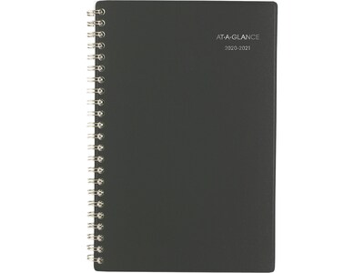 2020-2021 AT-A-GLANCE 5 x 8 Academic Planner, DayMinder, Charcoal (AYC200-45-21)