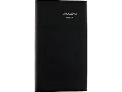2020-2021 AT-A-GLANCE 3.5 x 6 Academic Planner, DayMinder, Black (AY480021)