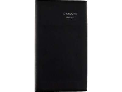 2020-2021 AT-A-GLANCE 3.5 x 6 Academic Planner, DayMinder, Black (AY530021)