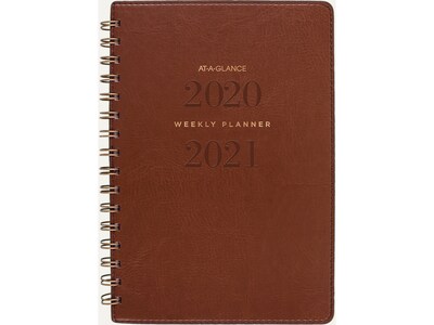 2020-2021 AT-A-GLANCE 5.5 x 8.5 Academic Planner, Signature, Brown (YP200A-09-21)