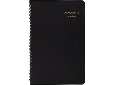 2020-2021 AT-A-GLANCE 8.5 x 11 Academic Appointment Book, Black (709570521)