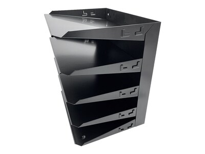 Huron 5-Compartment Steel File Organizer, Black (HASZ0149)