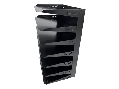 Huron 7-Compartment Steel File Organizer, Black (HASZ0150)