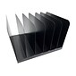 Huron 6-Compartment Steel File Organizer, Black (HASZ0144)