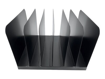 Huron 6-Compartment Steel File Organizer, Black (HASZ0144)