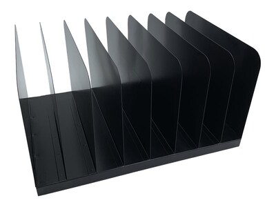 Huron 8-Compartment Steel File Organizer, Black (HASZ0146)