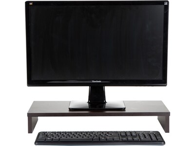Mind Reader Woodland Collection Monitor Stand, Up to 24" Monitor, Brown (RECMON-BRN)
