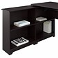Bush Furniture Cabot 36"-42"H 3 Position Sit to Stand Corner Bookshelf Desk, Espresso Oak (WC31816)