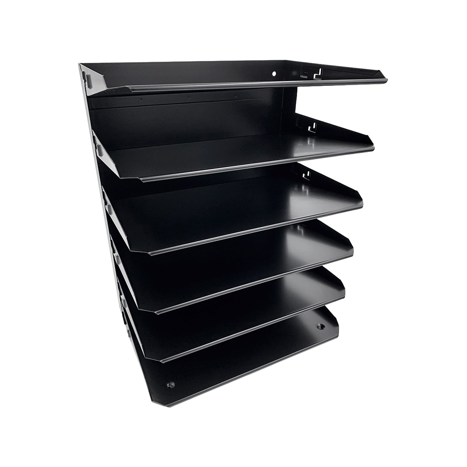 Huron 6-Compartment Steel File Organizer, Black (HASZ0157)