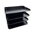 Huron 4-Compartment Steel File Organizer, Black (HASZ0152)