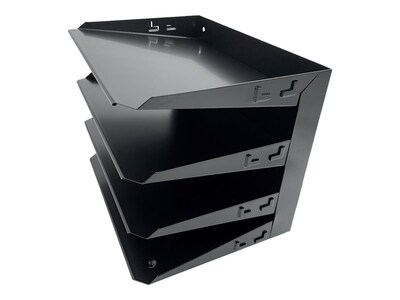 Huron 4-Compartment Steel File Organizer, Black (HASZ0152)