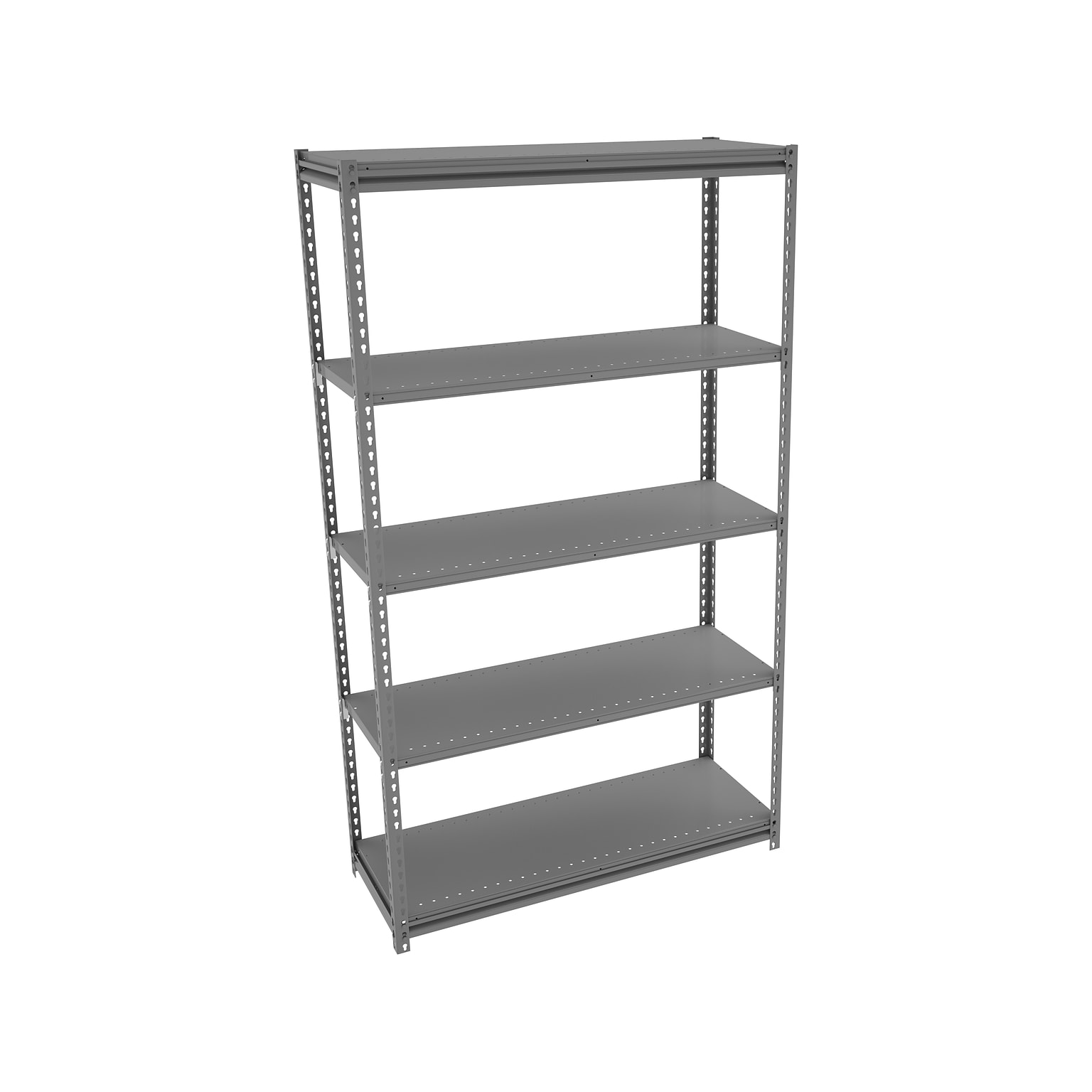 Tennsco Z-Line Starter Unit 5-Shelf Steel Storage Rack, 42, Medium Gray (ZM7-4218S-5D-MGY)