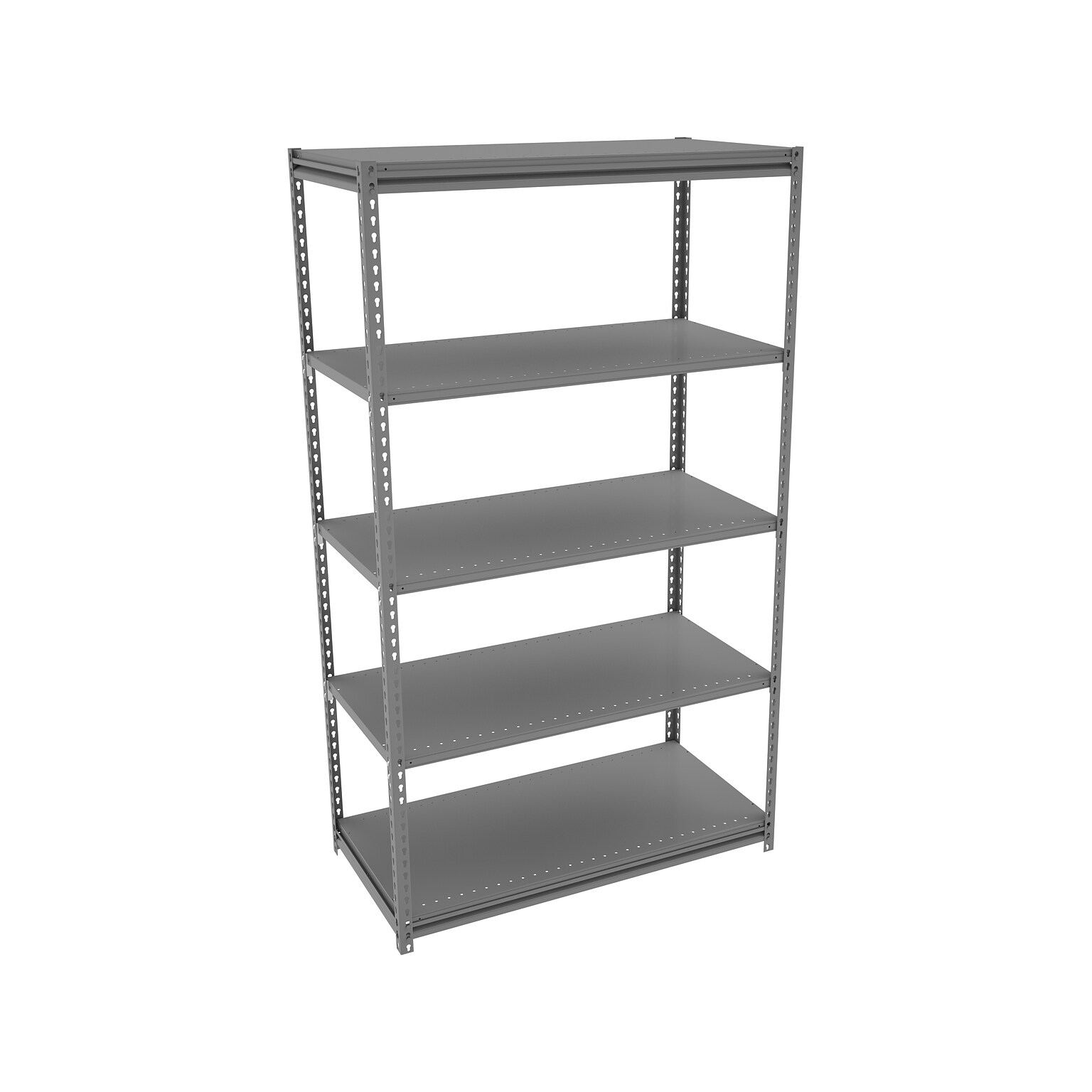 Tennsco Z-Line Starter Unit 5-Shelf Steel Storage Rack, 42, Medium Gray (ZM7-4224S-5D-MGY)