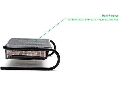 Mind Reader Monitor Stand, Black (MESHKING-BLK)