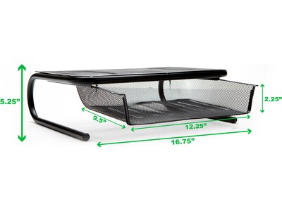 Mind Reader Monitor Stand, Black (MESHKING-BLK)