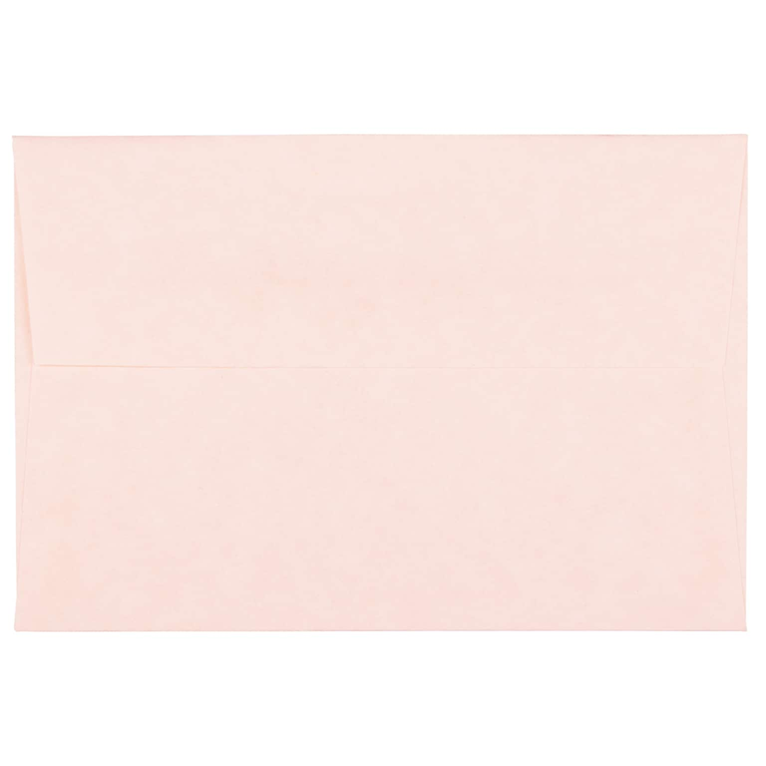 JAM Paper 4Bar A1 Parchment Invitation Envelopes, 3.625 x 5.125, Pink Recycled, 50/Pack (123456I)