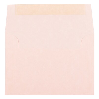 JAM Paper 4Bar A1 Parchment Invitation Envelopes, 3.625 x 5.125, Pink Recycled, 50/Pack (123456I)