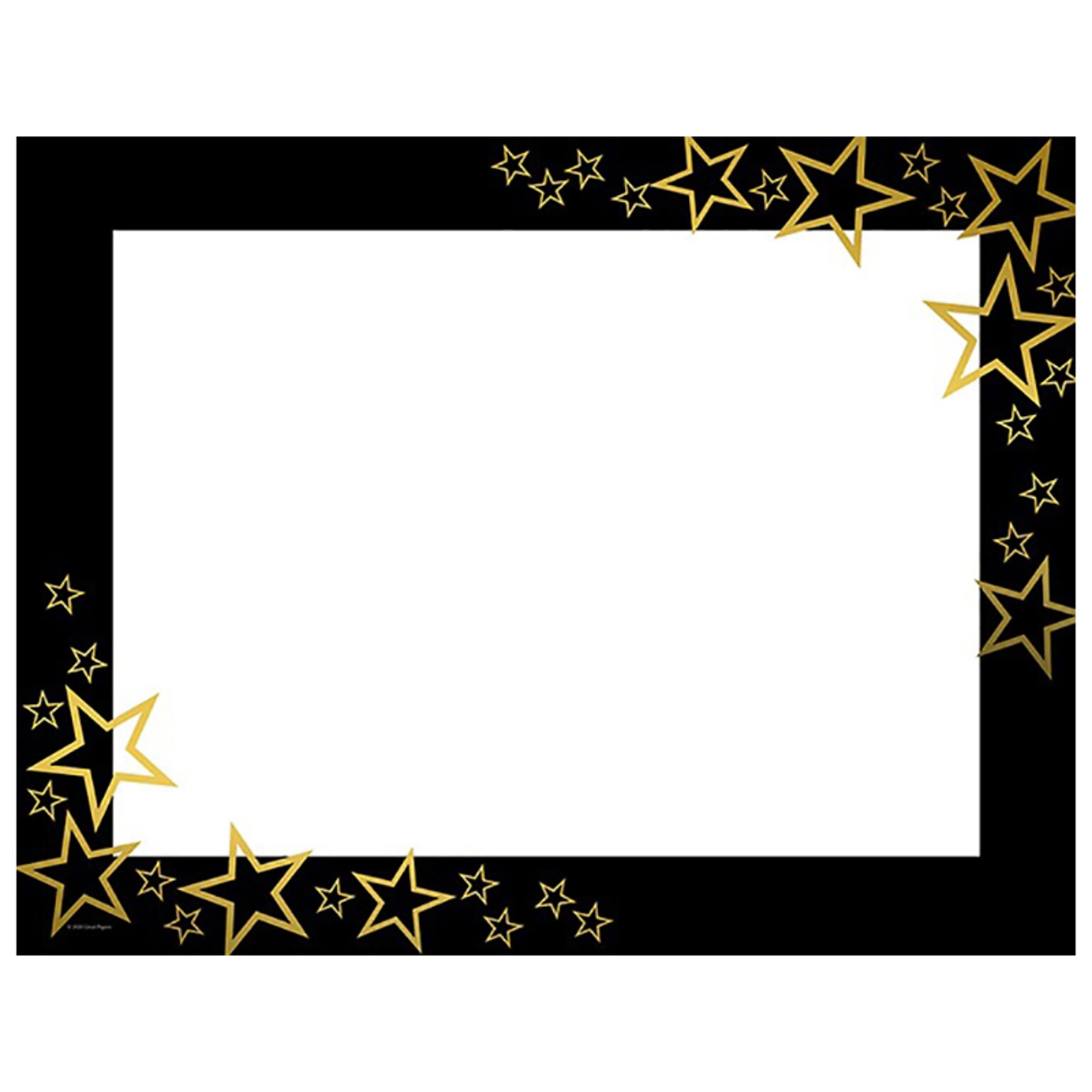 Great Papers Star Search Certificates, 8.5 x 11, White/Black/Gold, 15/Pack (2020001)