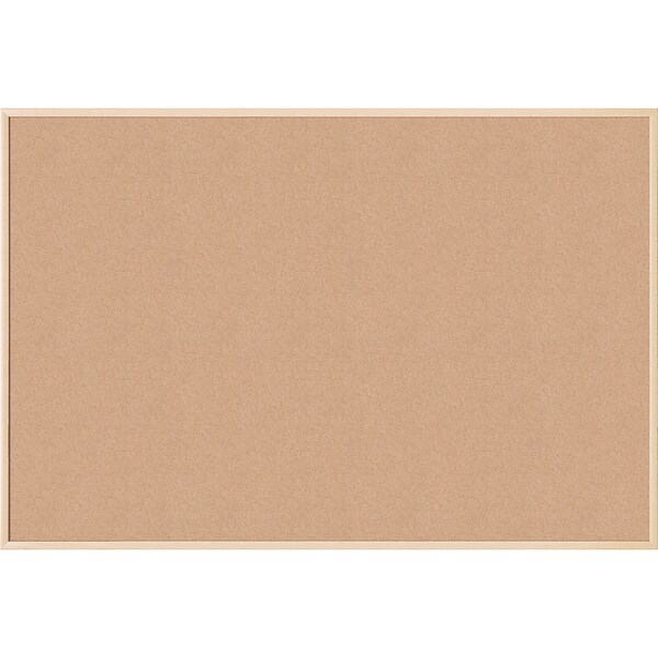 U Brands Cork Bulletin Board, Wood Style Frame, 6 x 4 (2872U00-01)